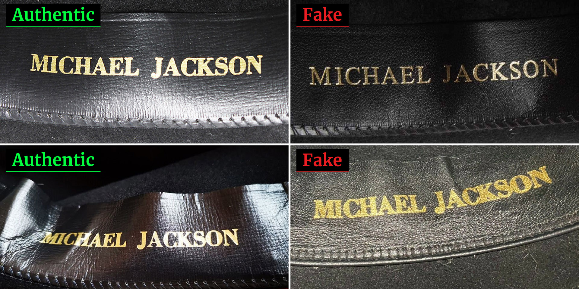 How to spot a fake Michael Jackson fedora?