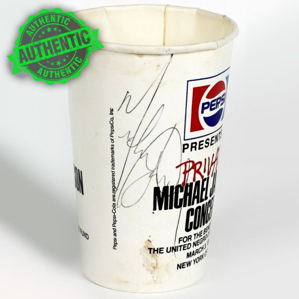 Michael Jackson Signed Pepsi Cup 1988