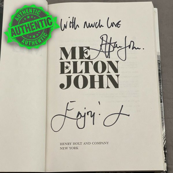 Elton John Signed First Edition Me Book