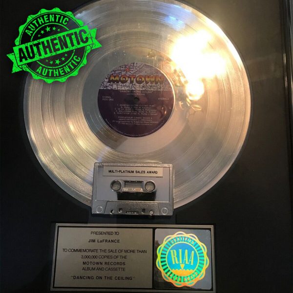 Lionel Richie Dancing On The Ceiling RIAA Platinum Award