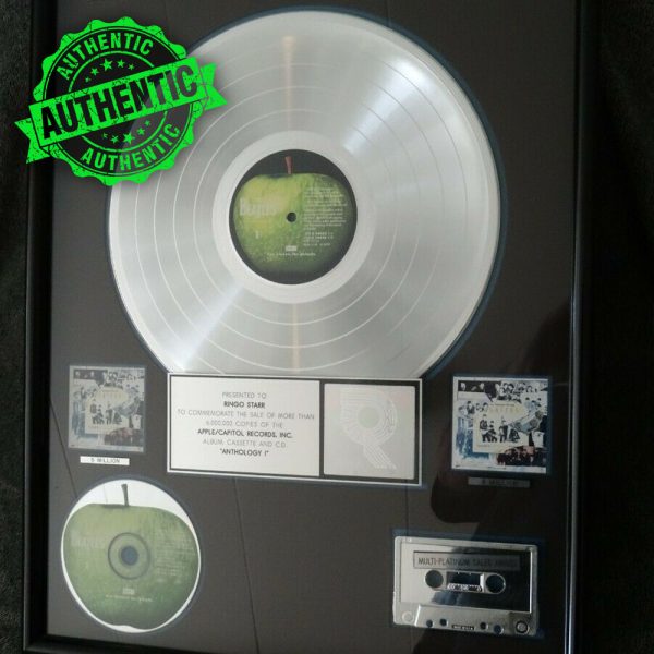 The Beatles Ringo Starr RIAA Platinum Award